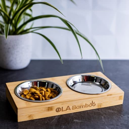 Pet bowls with Stand made of bamboo